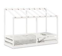 vidaXL Lit pour enfants avec toit blanc 90x190 cm bois massif de pin