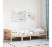 vidaXL Lit pour enfants sans matelas 90x200 cm bois de pin massif Marron