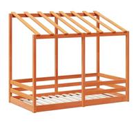 vidaXL Lit pour enfants sans matelas cire marron 80x160 cm pin massif