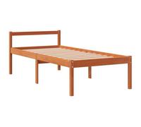 vidaXL Lit pour personne âgée sans matelas 75x190 cm bois pin massif Marron