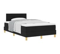 Vidaxl Lit Ressort Avec Matelas Noir 120x200 Cm Tissu