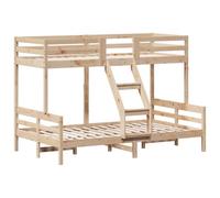 vidaXL Lit superposé 80x200/120x200 cm Bois de pin Massif, lit, Cadre de lit, lit loft, Meubles de Chambre à Coucher, sommier, Cadre de lit superposé