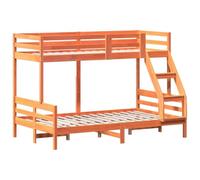 vidaXL Lit superposé 3207180 sans matelas 80x200/120x200 cm bois de pin massif Marron