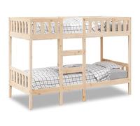 vidaXL Lit superposé 80x200 cm Bois de pin Massif, Cadre de lit superposé Bas, Meubles de Chambre à Coucher, Cadre de lit superposé avec marches