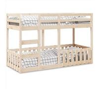 vidaXL Lit superposé 90x190 cm Bois de pin massif, cadre de lit superposé bas, meubles de chambre à coucher, cadre de lit 3308592