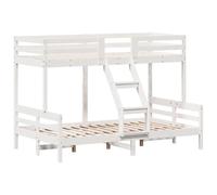 Vidaxl Lit Superposé Sans Matelas 90x200/120x200 Cm Blanc Bois Massif Blanc