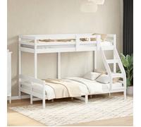 vidaXL Lit superposé 90x200/120x200 cm blanc bois de pin massif, lit, cadre de lit, lit loft, meubles de chambre à coucher, 3207186