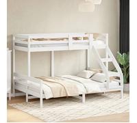 vidaXL Lit superposé sans matelas 90x200/140x200 cm blanc bois massif