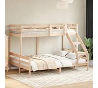 vidaXL Lit superposé 90x200/140x200 cm Bois de pin Massif, lit, Cadre de lit, lit loft, Meubles de Chambre à Coucher, sommier, Cadre de lit superposé