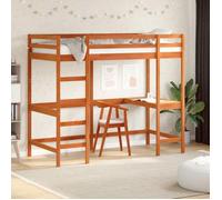 Vidaxl Lit Superposé Sans Matelas Cire Marron 100x200 Cm Pin Massif Marron