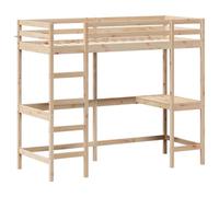 vidaXL Lit Superposé avec Bureau, Lit Mezzanine avec Sommier à Lattes pour Enfant, Meuble de Chambre, Moderne, 80x200 cm 842854