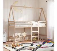 Vidaxl Lit Superposé Avec Échelle Et Toit Sans Matelas 90x190 Cm