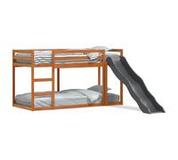 Lit superposé avec toboggan/échelle 90x200 cm bois pin massif, lit mezzanine, lit superposé pour enfants, lit 3284244