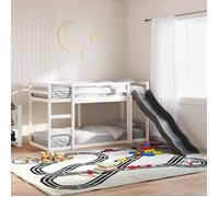 vidaXL Lit superposé avec toboggan/échelle blanc 90x200 cm pin massif, lit mezzanine, lit superposé pour enfants, lit 3284243