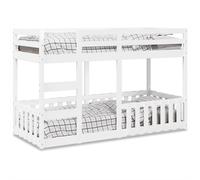 vidaXL – Lit superposé 75x190 cm – Bois de pin massif – Blanc