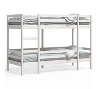 Vidaxl Lit Superposé Blanc 90x190 Cm Bois De Pin Massif Blanc