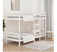 vidaXL Lit superposé Blanc 90x200 cm Bois de pin massif 3139830