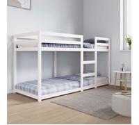 vidaXL Lit Superposé Cadre de Lit Sommier à Lattes Lit pour Enfants Meuble de Chambre à Coucher Intérieur Blanc 80x200 cm 821650
