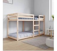 vidaXL Lit Superposé Cadre de Lit Sommier à Lattes Lit pour Enfants Meuble de Chambre à Coucher Intérieur 75x190 cm Bois de 821659