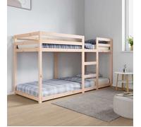vidaXL Lit superposé 821649, cadre avec sommier à lattes pour enfants 80x200 cm