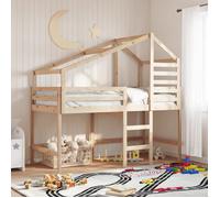 Vidaxl Lit Superposé Avec Échelle Et Toit Sans Matelas 90x190 Cm
