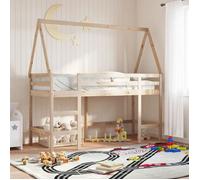 Vidaxl Lit Superposé Et Échelle Et Toit 90x190 Cm Bois De Pin Massif Multicolore