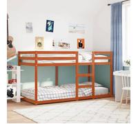 Vidaxl Lit Superposé Sans Matelas Cire Marron 75x190 Cm Pin Massif Marron