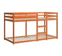 Vidaxl Lit Superposé Cire Marron 80x200 Cm Bois De Pin Massif Marron