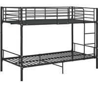 vidaXL Lit superposé noir métal 90×200 cm