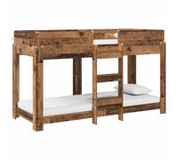 vidaXL Lit Superposé pour Enfants avec matelas Bois ancien 80 x 190 cm