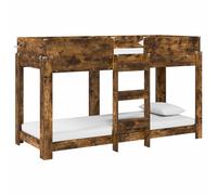 vidaXL Lit Superposé pour Enfants avec matelas Chêne fumé 80 x 190 cm
