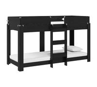 vidaXL Lit Superposé pour Enfants avec matelas Chêne noir 80 x 190 cm
