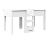 vidaXL Lit Superposé pour Enfants Blanc 100 x 200 cm Bois d'ingénierie, Chambre Moderne, Design Élégant avec Meubles Pratiques, Espace Organisé, Décor Minimaliste, Le Confort à Chaque Coin