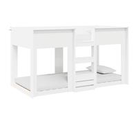 vidaXL Lit Superposé pour Enfants Blanc 80 x 200 cm Bois d'ingénierie, Lit pour Enfants Tendance, Cadre superposé rectangulaire, Solution Moderne, Meuble Gain de Place, Double