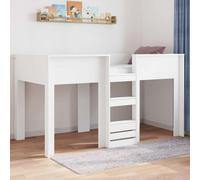 vidaXL Lit Superposé pour Enfants Blanc 90 x 200 cm Bois d'ingénierie