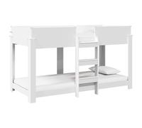 vidaXL Lit Superposé pour Enfants Blanc 90 x 200 cm Bois d'ingénierie, Lit superposé Moderne pour Enfants, Gain de Place, Cadre stylé, mobilier Fonctionnel, Couchage à 2 Niveaux