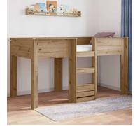 vidaXL Lit Superposé pour Enfants Chêne Artisanal 80 x 200 cm, Lit superposé Compact pour Enfants, Moderne et Pratique, Gain de Place pour la Chambre d'ado