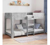 vidaXL Lit Superposé pour Enfants Gris béton 80 x 200 cm 3410526