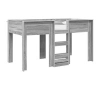 vidaXL Lit Superposé pour Enfants Gris Sonoma 100 x 200 cm, Chambre Moderne, Design Élégant avec Meubles Pratiques, Espace Organisé, Décor Minimaliste, Le Confort à Chaque Coin