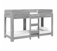 vidaXL Lit superposé pour enfants gris Sonoma 80 x 190 cm en bois d'ingénierie, lit superposé moderne pour enfants, économie d'espace, cadre élégant, mobilier fonctionnel, ensemble de couchage à 2