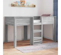 vidaXL Lit Superposé pour Enfants Gris Sonoma 90 x 190 cm