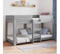vidaXL Lit Superposé pour Enfants Gris Sonoma 90 x 200 cm 3410520
