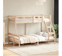 vidaXL Lit superposé 80x200/120x200 cm bois de pin massif marron