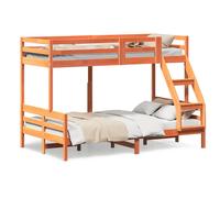 Vidaxl Lit Superposé Sans Matelas 80x200/120x200 Cm Bois Massif Marron