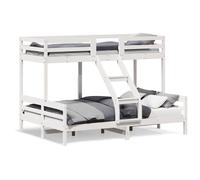 Vidaxl Lit Superposé Sans Matelas 80x200/140x200 Cm Blanc Bois Massif Blanc