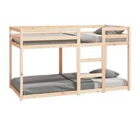 Lit Superposé 90x190 Cm Pin Massif Naturel Solide Simple Marron