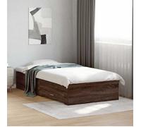 vidaXL Cadre de lit avec tiroirs sans matelas chêne marron 75x190 cm 3280446