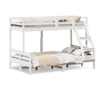 Vidaxl Lit Superposé Sans Matelas 90x200/120x200 Cm Blanc Bois Massif Blanc