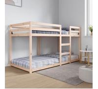 vidaXL Lit superposé 3206504 sans matelas 90x200 cm bois de pin massif