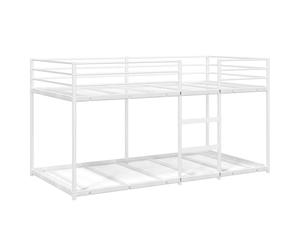 VidaXL Lit superposé sans Matelas Blanc 100x200 cm Acier
